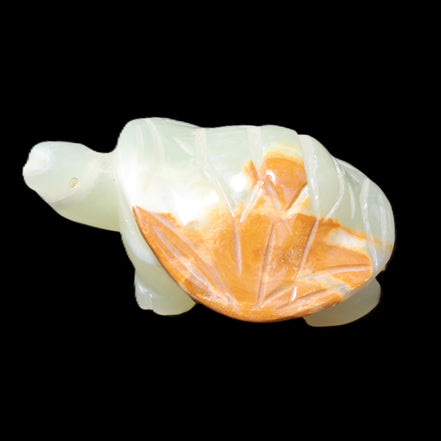 Afghan Jade Turtle hand-carved 85*60*37mm 183g in sunlight - Rocks and Things Store