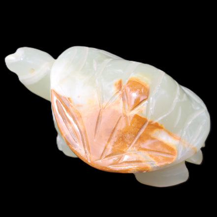 Afghan Jade Turtle hand-carved 85*60*37mm 183g in sunlight - Rocks and Things Store