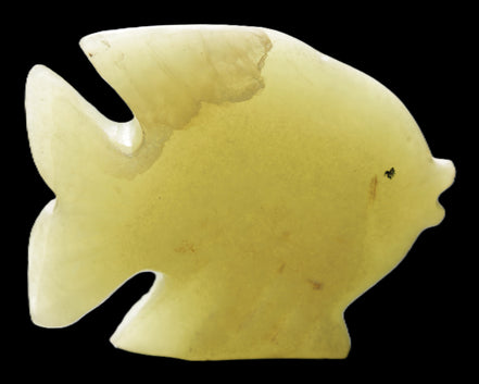 Afghan Jade fish hand-carved 82*66*19mm 173g in sunlight - Rocks and Things Store