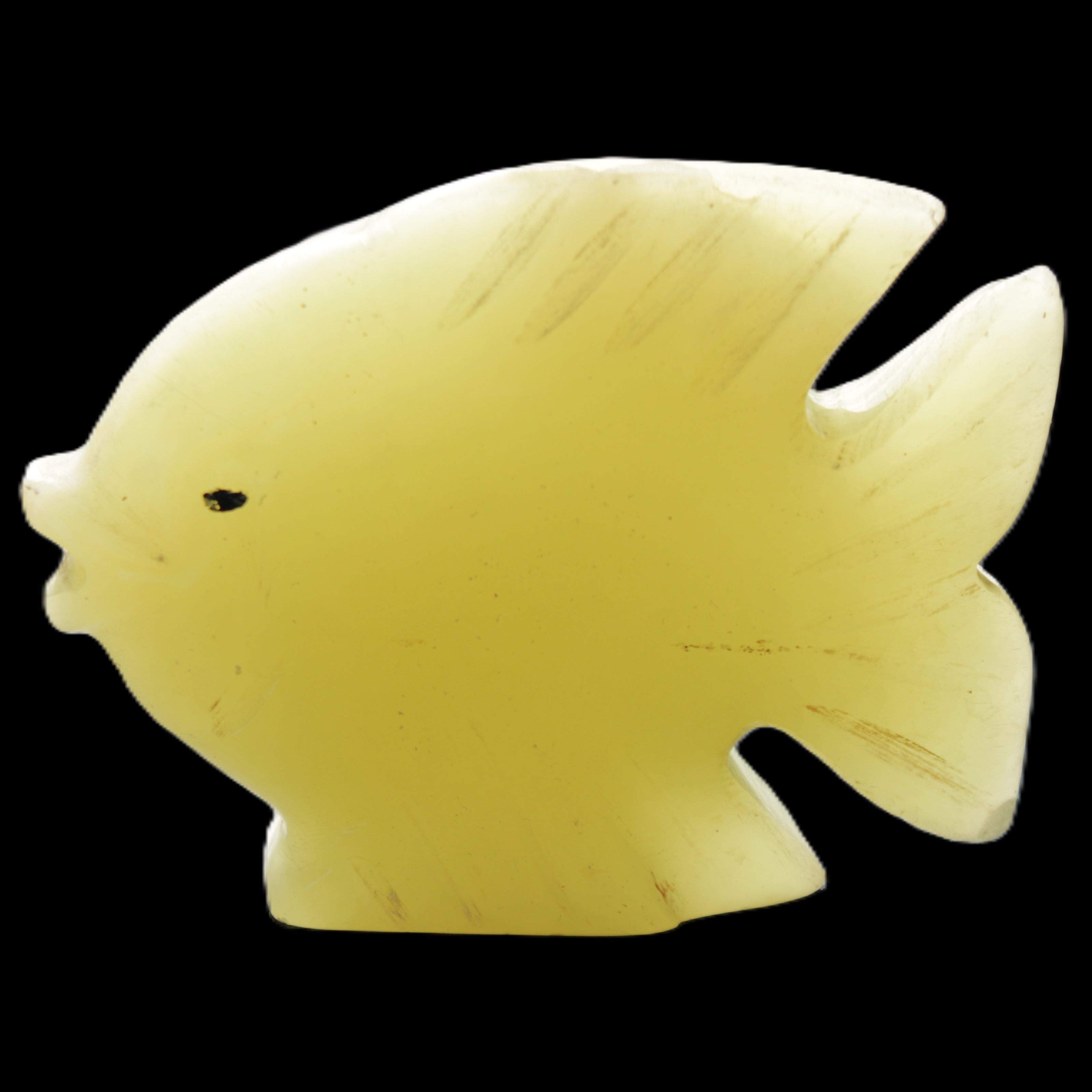 Afghan Jade fish hand-carved 82*66*19mm 173g in sunlight - Rocks and Things Store