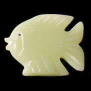 Afghan Jade fish hand-carved 82*66*19mm 173g in sunlight - Rocks and Things Store
