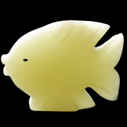 Afghan Jade fish hand-carved 82*66*19mm 173g in sunlight - Rocks and Things Store