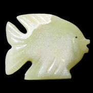 Afghan Jade fish hand-carved 82*66*19mm 173g in sunlight - Rocks and Things Store
