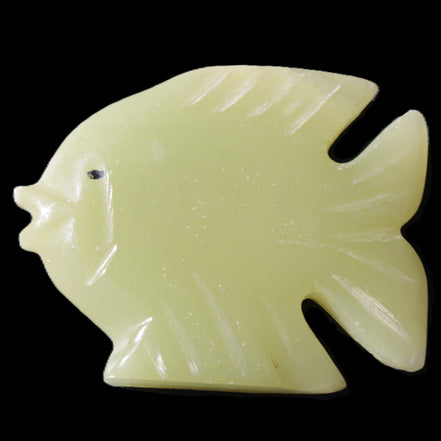 Afghan Jade fish hand-carved 82*66*19mm 173g in sunlight - Rocks and Things Store