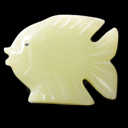 Afghan Jade fish hand-carved 82*66*19mm 173g in sunlight - Rocks and Things Store
