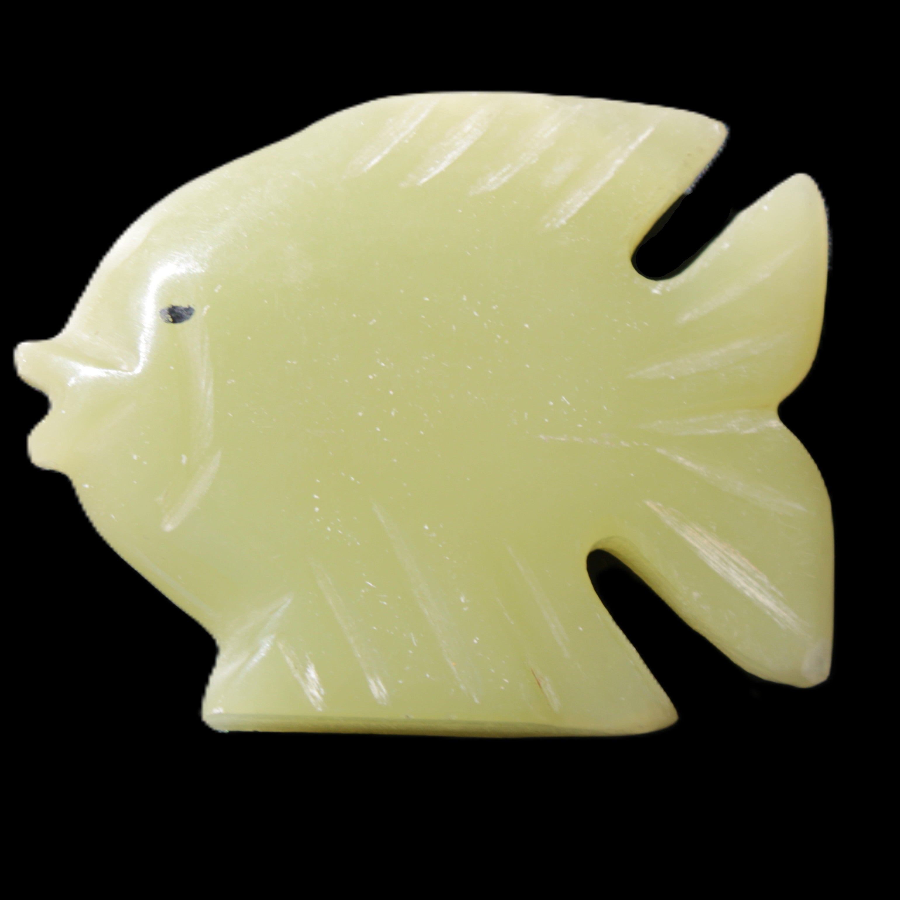 Afghan Jade fish hand-carved 82*66*19mm 173g in sunlight - Rocks and Things Store