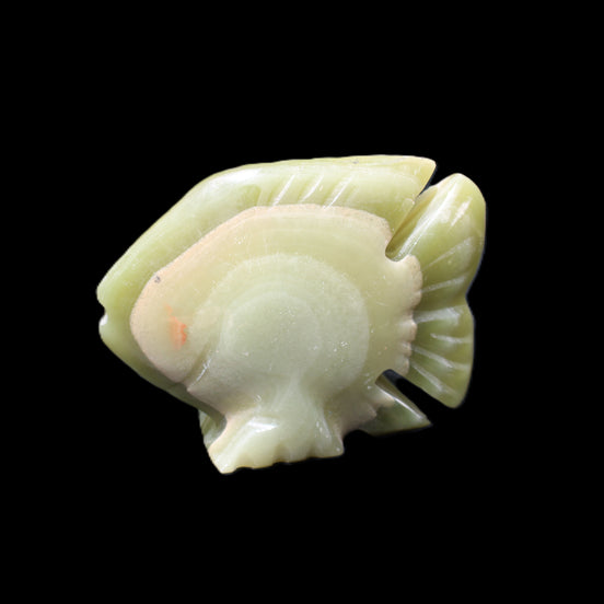 Afghan Jade fish hand-carved 75*59*25mm 166g in sunlight - Rocks and Things Store