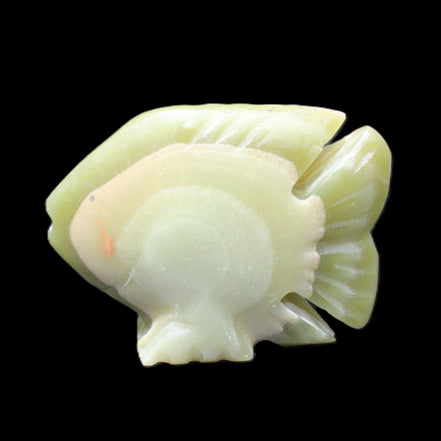 Afghan Jade fish hand-carved 75*59*25mm 166g in sunlight - Rocks and Things Store