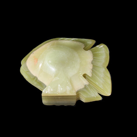 Afghan Jade fish hand-carved 75*59*25mm 166g in sunlight - Rocks and Things Store