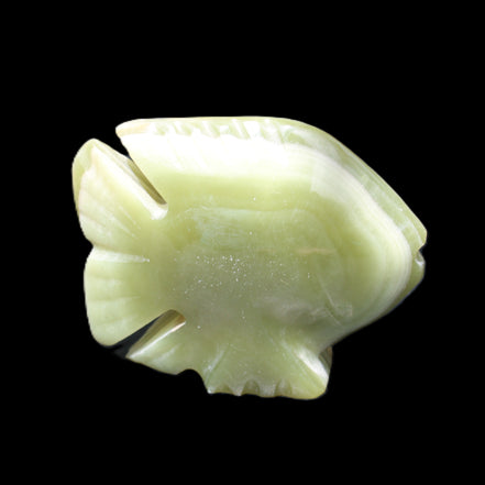 Afghan Jade fish hand-carved 75*59*25mm 166g in sunlight - Rocks and Things Store