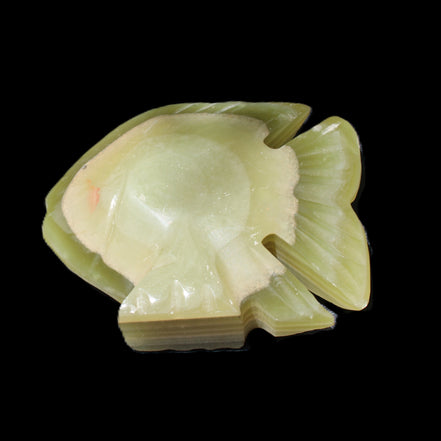 Afghan Jade fish hand-carved 75*59*25mm 166g in sunlight - Rocks and Things Store