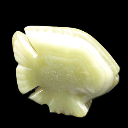 Afghan Jade fish hand-carved 75*59*25mm 166g in sunlight - Rocks and Things Store