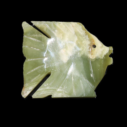 Afghan Jade fish hand-carved 84*63*16mm 154g in sunlight - Rocks and Things Store
