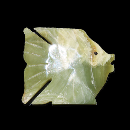 Afghan Jade fish hand-carved 84*63*16mm 154g in sunlight - Rocks and Things Store