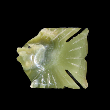 Afghan Jade fish hand-carved 84*63*16mm 154g in sunlight - Rocks and Things Store