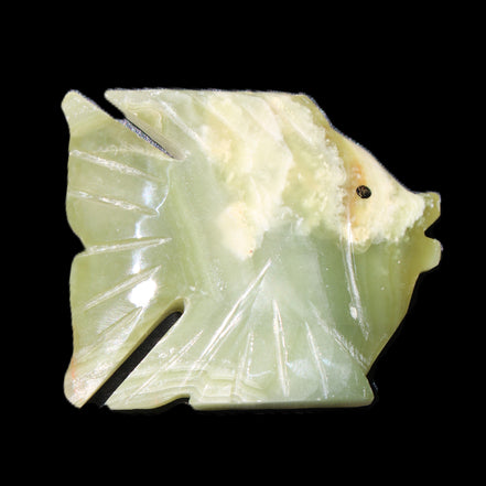 Afghan Jade fish hand-carved 84*63*16mm 154g in sunlight - Rocks and Things Store
