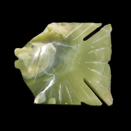 Afghan Jade fish hand-carved 84*63*16mm 154g in sunlight - Rocks and Things Store