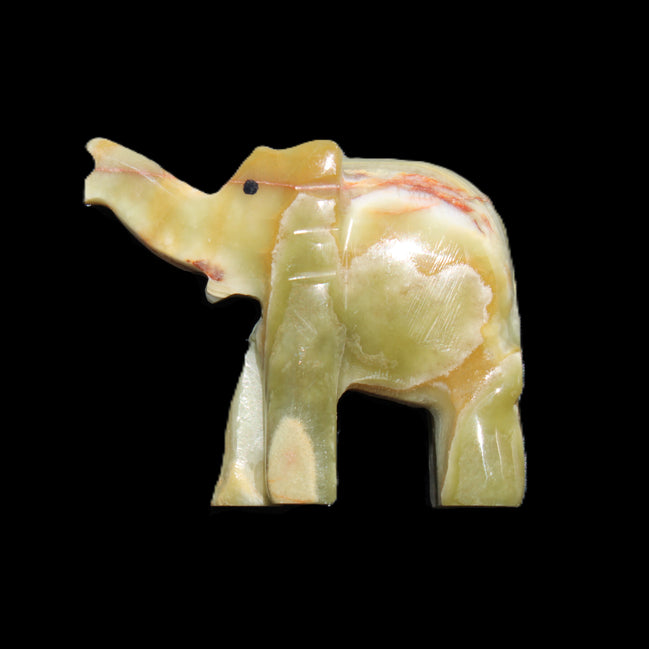 Afghan Jade elephant hand-carved 80*66*30mm 207g in sunlight - Rocks and Things Store