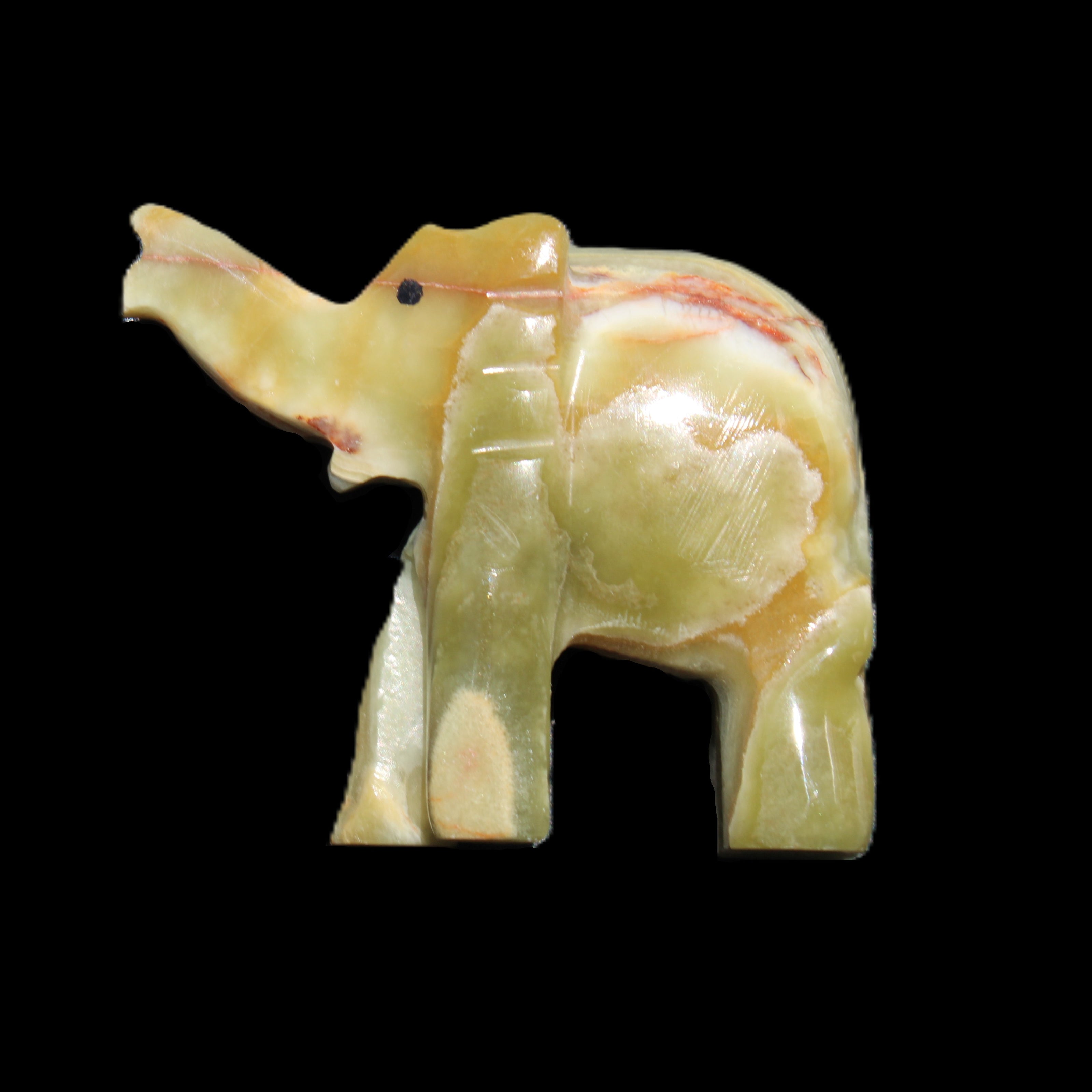 Afghan Jade elephant hand-carved 80*66*30mm 207g in sunlight - Rocks and Things Store