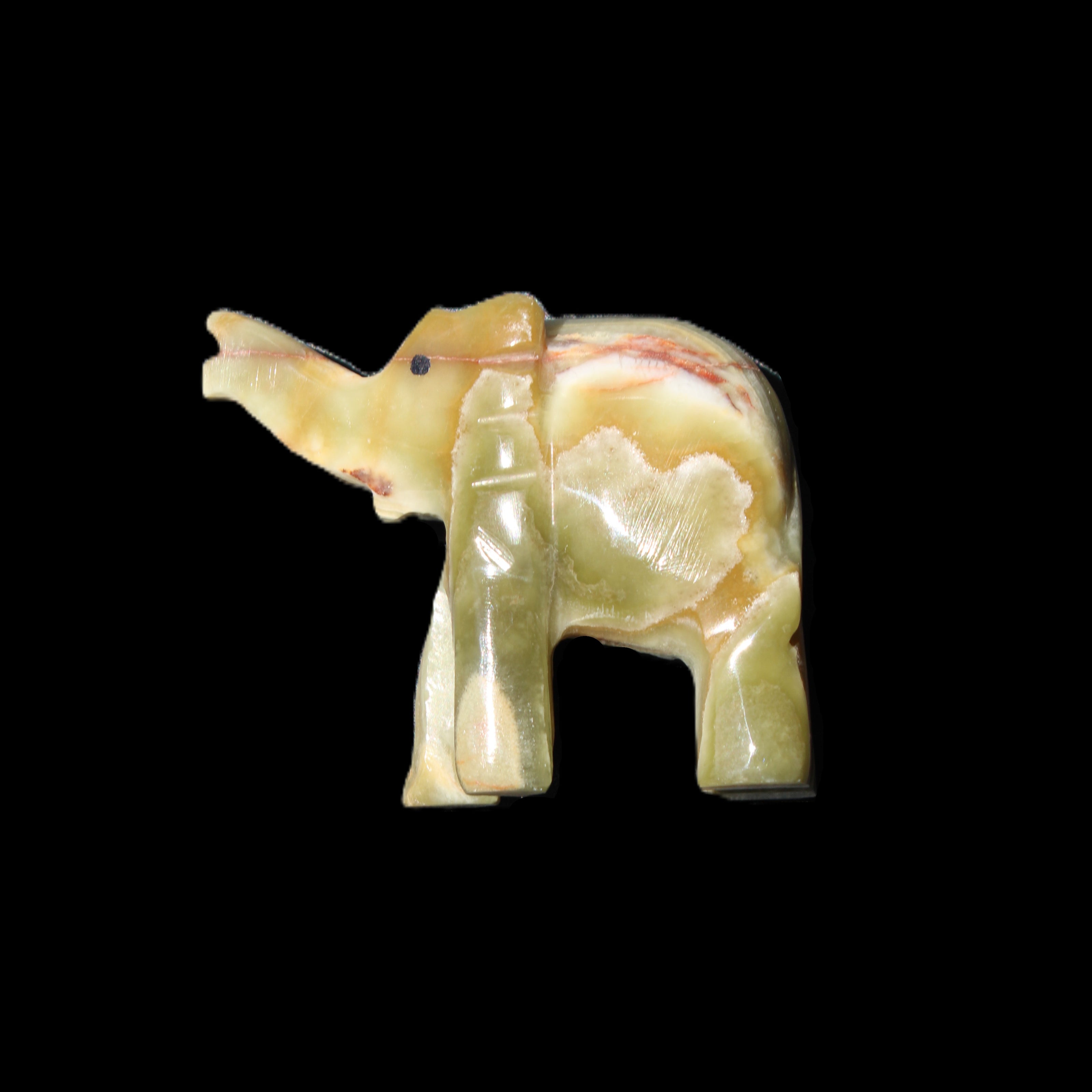 Afghan Jade elephant hand-carved 80*66*30mm 207g in sunlight - Rocks and Things Store