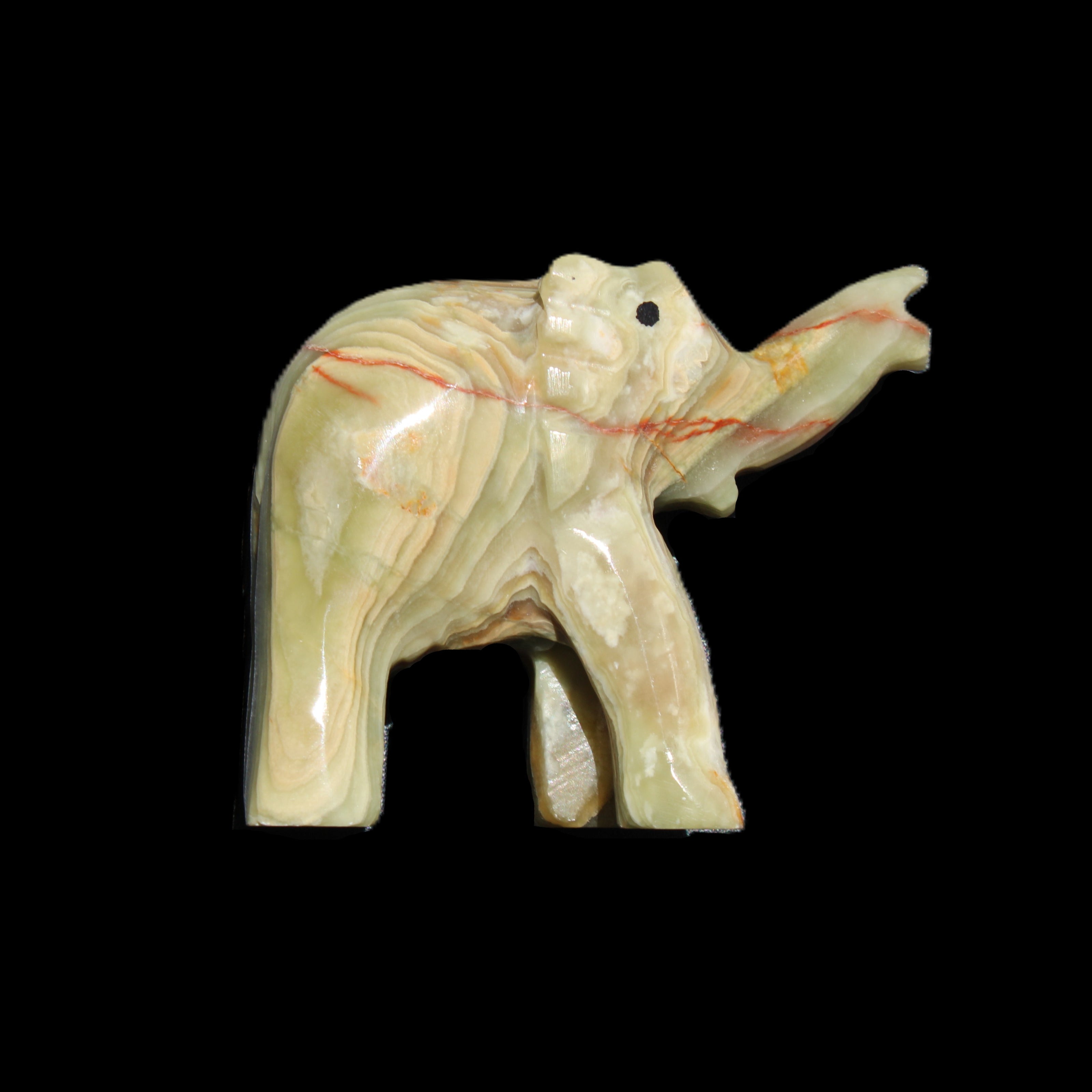 Afghan Jade elephant hand-carved 80*66*30mm 207g in sunlight - Rocks and Things Store