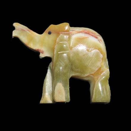 Afghan Jade elephant hand-carved 80*66*30mm 207g in sunlight - Rocks and Things Store