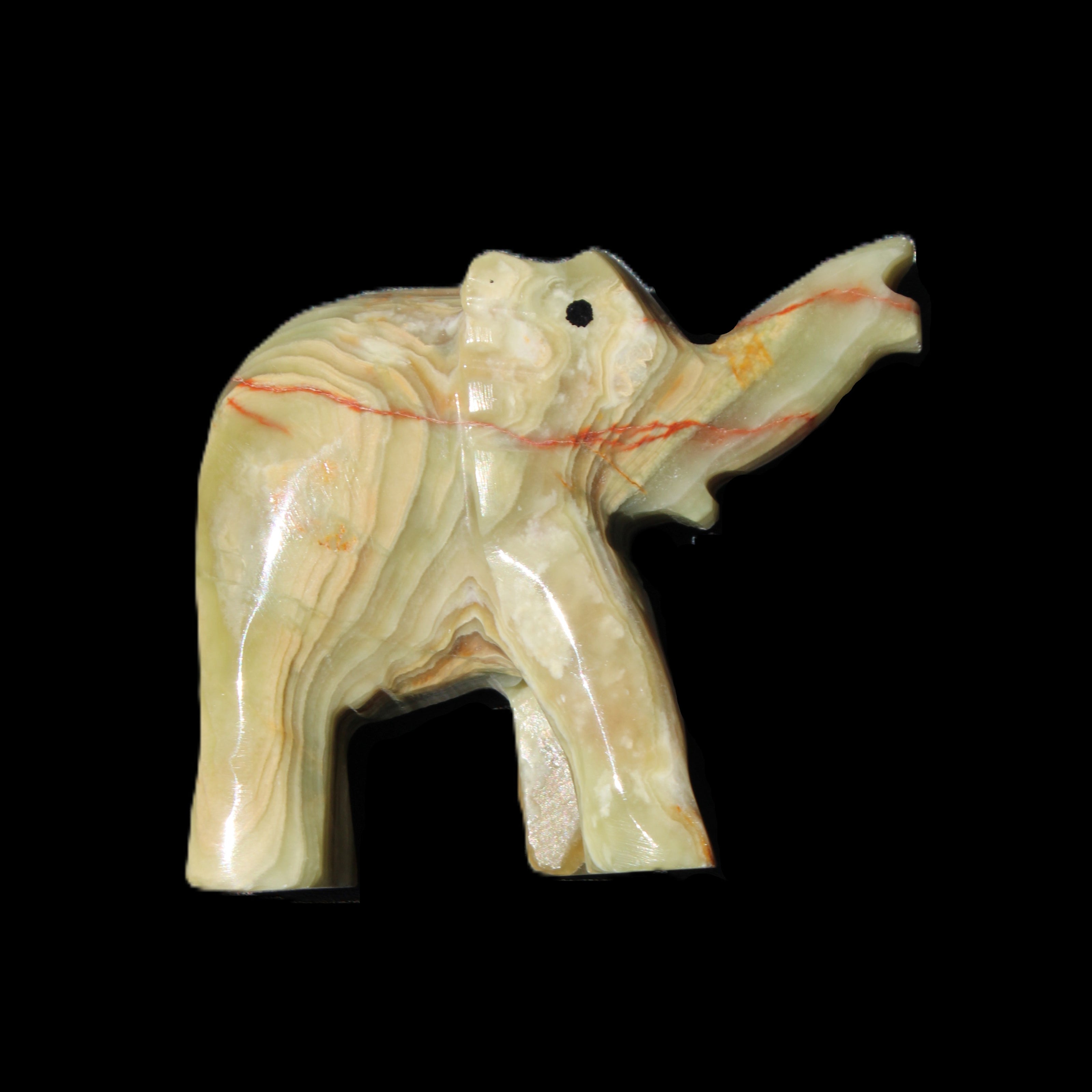 Afghan Jade elephant hand-carved 80*66*30mm 207g in sunlight - Rocks and Things Store
