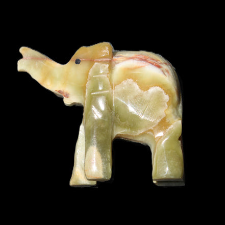 Afghan Jade elephant hand-carved 80*66*30mm 207g in sunlight - Rocks and Things Store