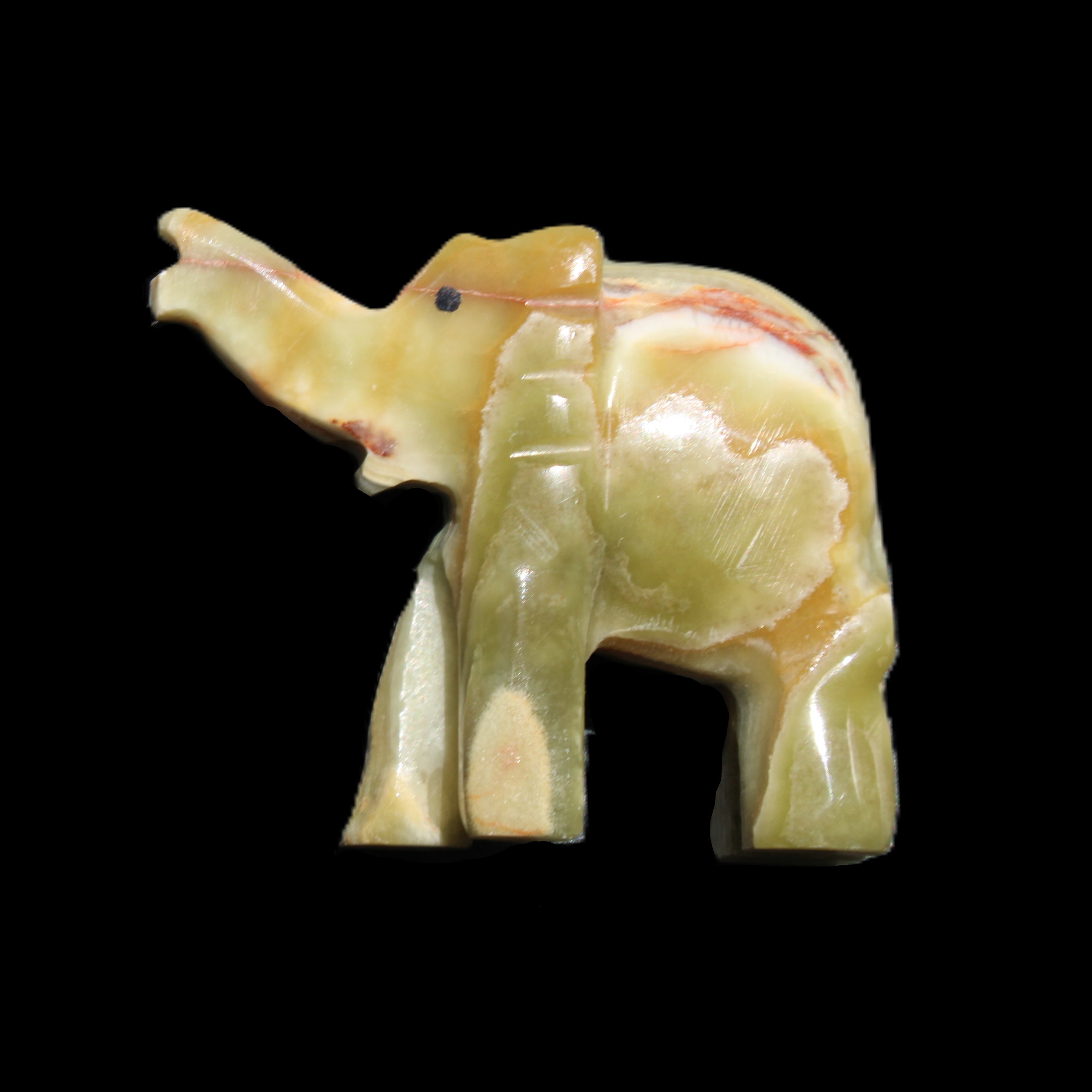 Afghan Jade elephant hand-carved 80*66*30mm 207g in sunlight - Rocks and Things Store