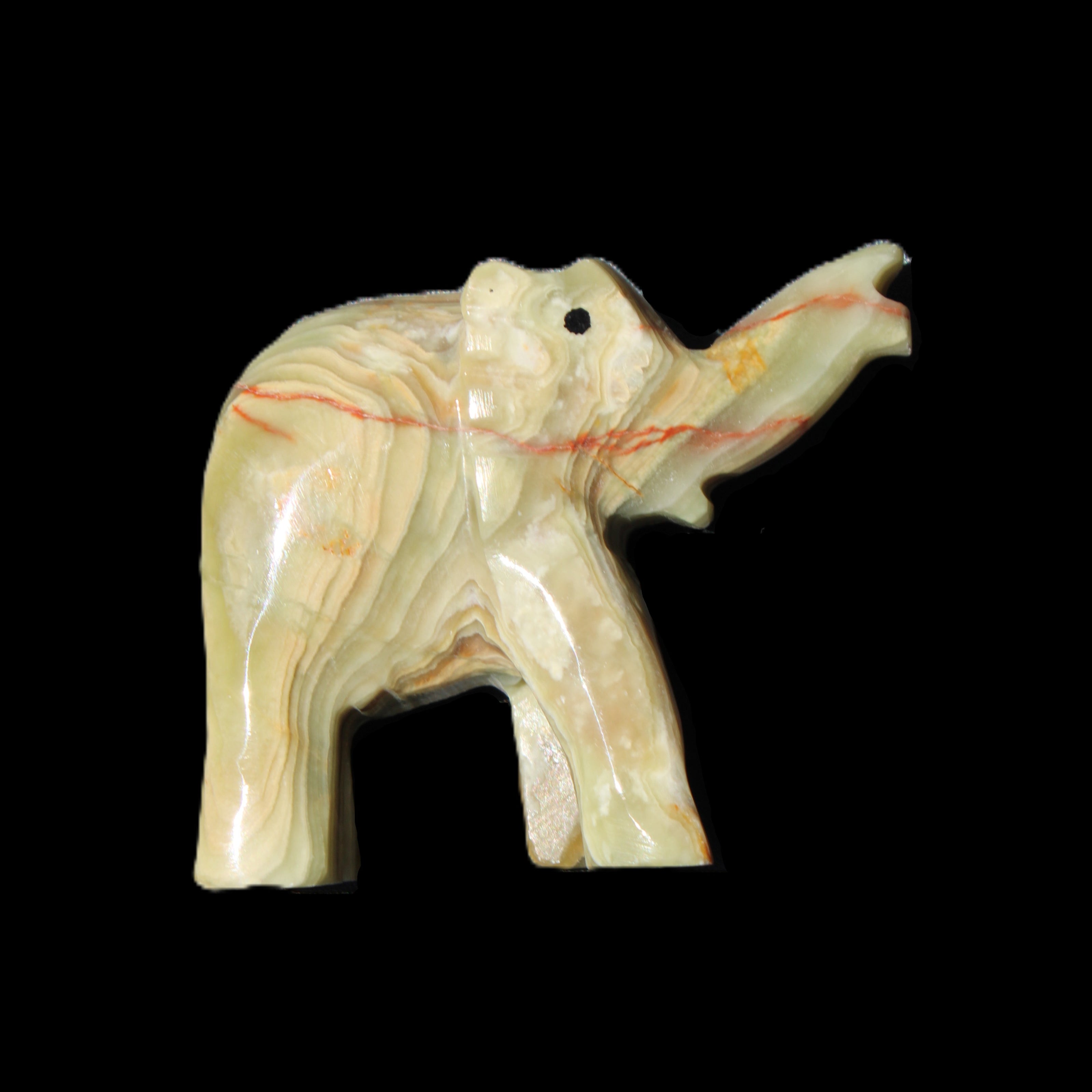 Afghan Jade elephant hand-carved 80*66*30mm 207g in sunlight - Rocks and Things Store