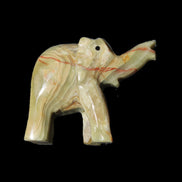 Afghan Jade elephant hand-carved 80*66*30mm 207g in sunlight - Rocks and Things Store