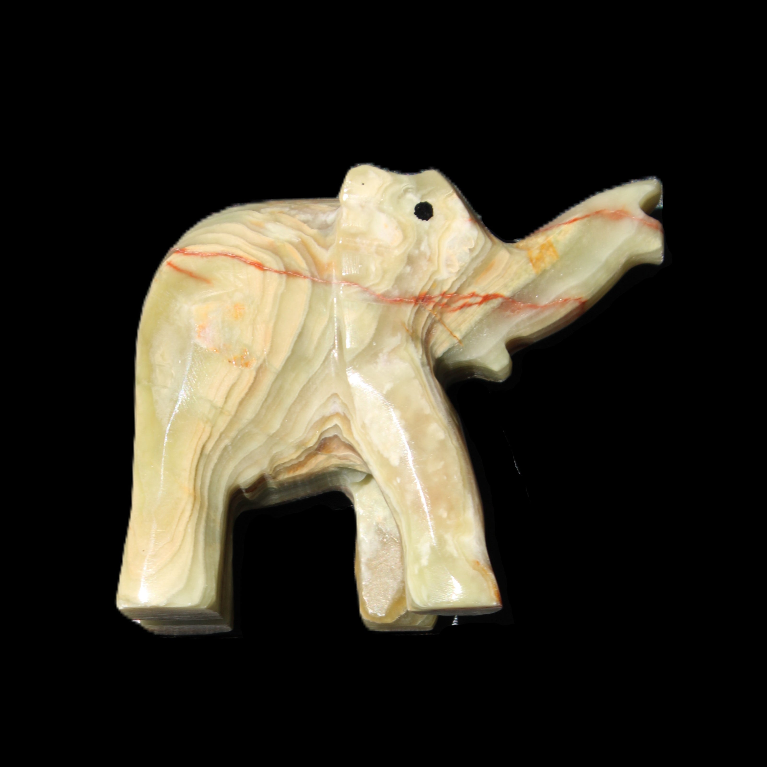 Afghan Jade elephant hand-carved 80*66*30mm 207g in sunlight - Rocks and Things Store