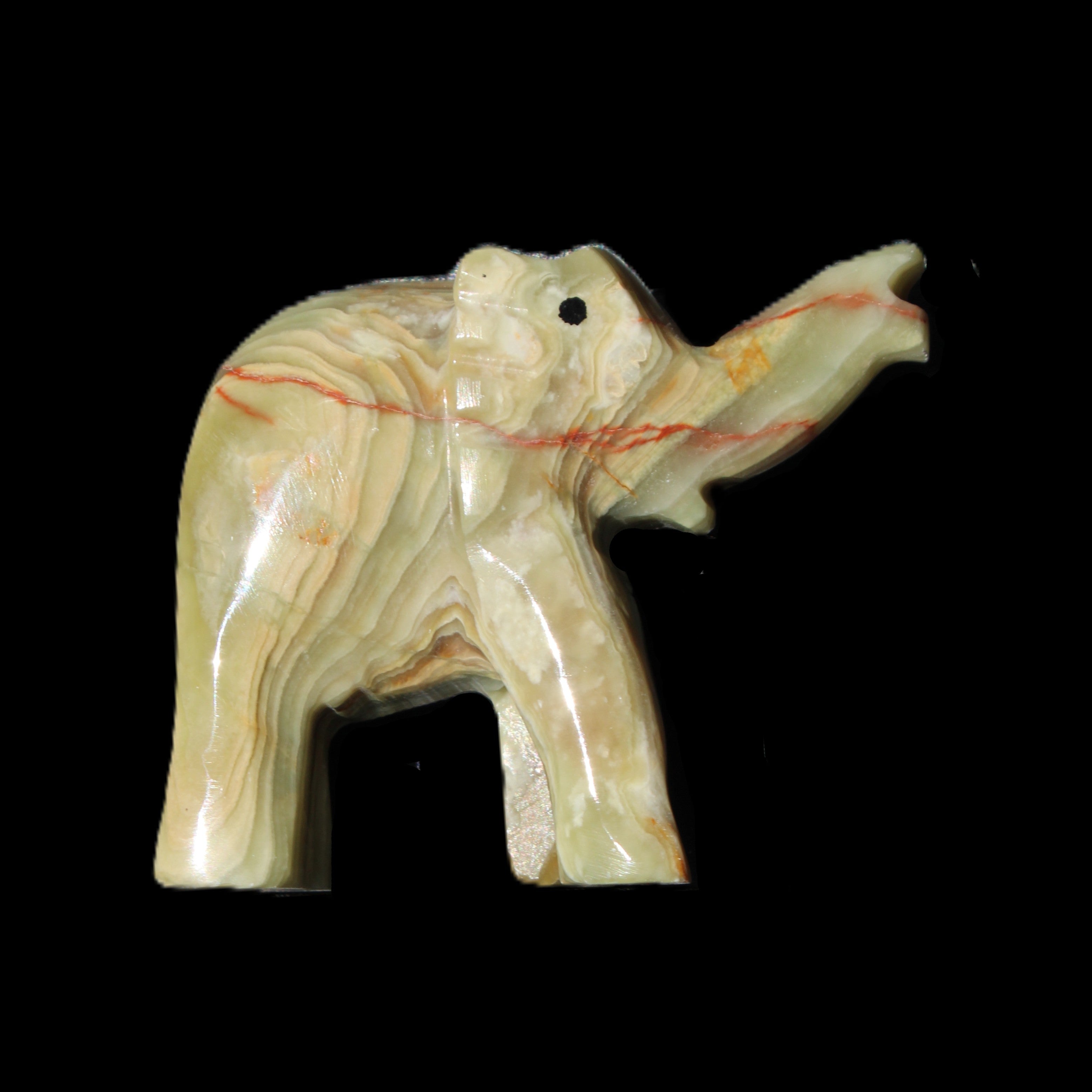 Afghan Jade elephant hand-carved 80*66*30mm 207g in sunlight - Rocks and Things Store