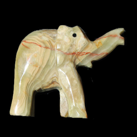 Afghan Jade elephant hand-carved 80*66*30mm 207g in sunlight - Rocks and Things Store