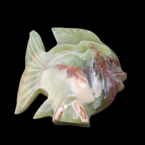 Afghan Jade fish hand-carved 101*73*26mm 209g in sunlight - Rocks and Things Store