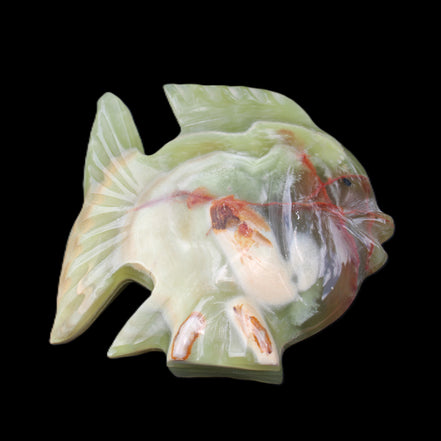 Afghan Jade fish hand-carved 101*73*26mm 209g in sunlight - Rocks and Things Store