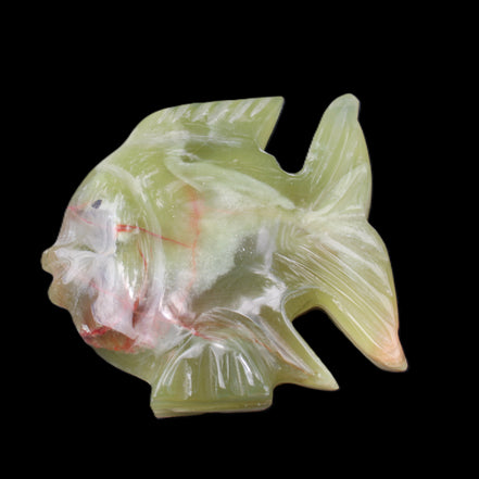 Afghan Jade fish hand-carved 101*73*26mm 209g in sunlight - Rocks and Things Store
