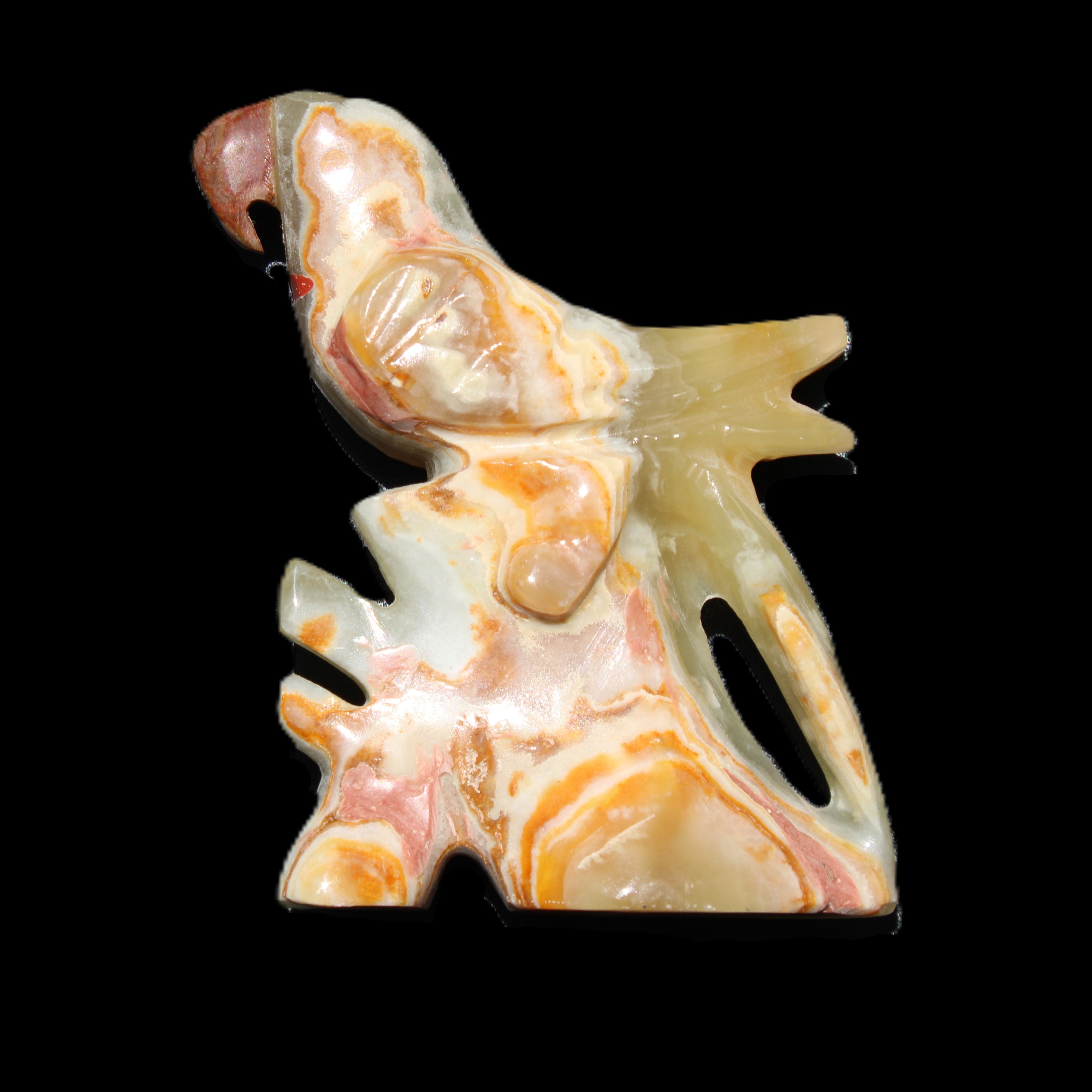 Afghan Jade bird hand-carved 106*81*35mm 291g in sunlight - Rocks and Things Store