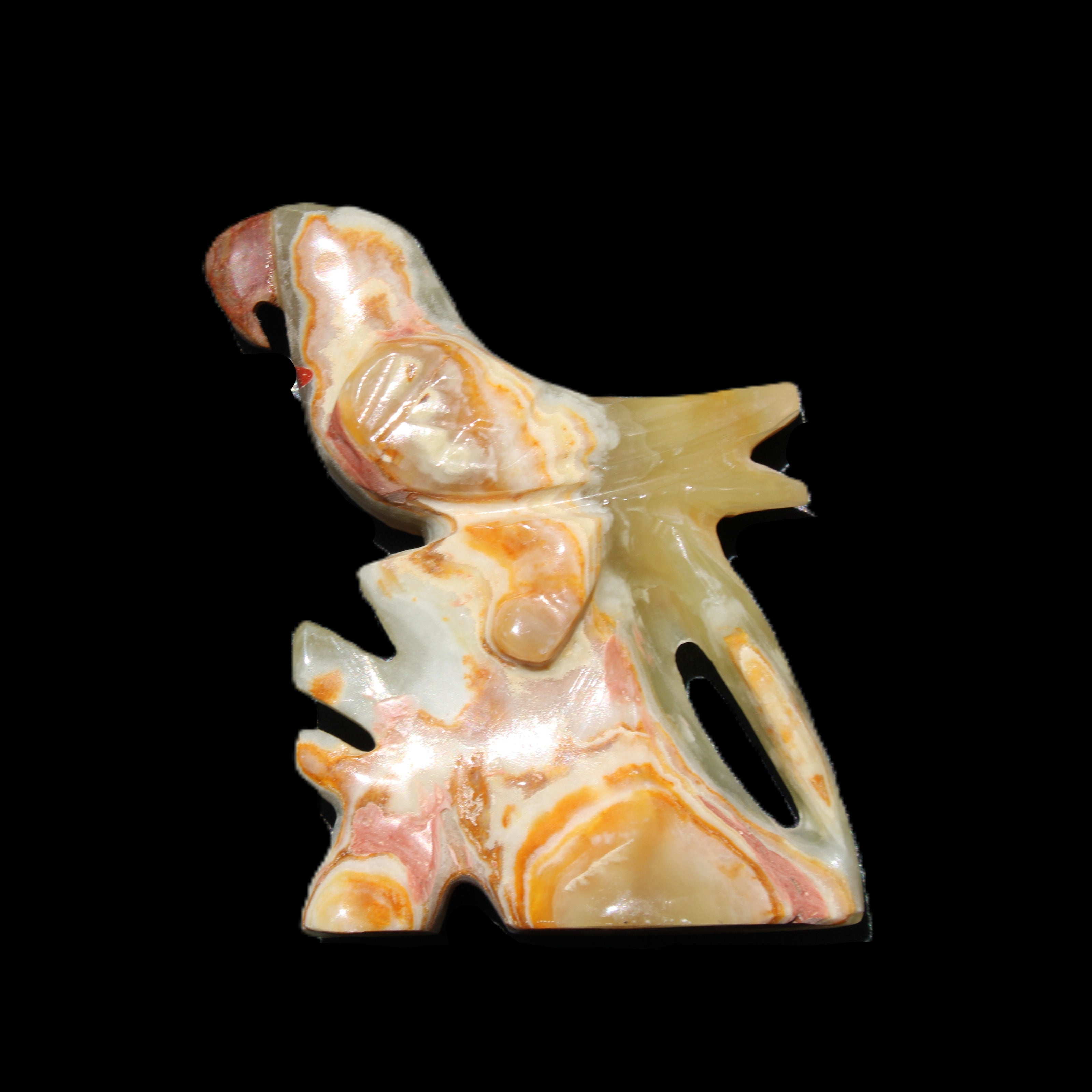 Afghan Jade bird hand-carved 106*81*35mm 291g in sunlight - Rocks and Things Store