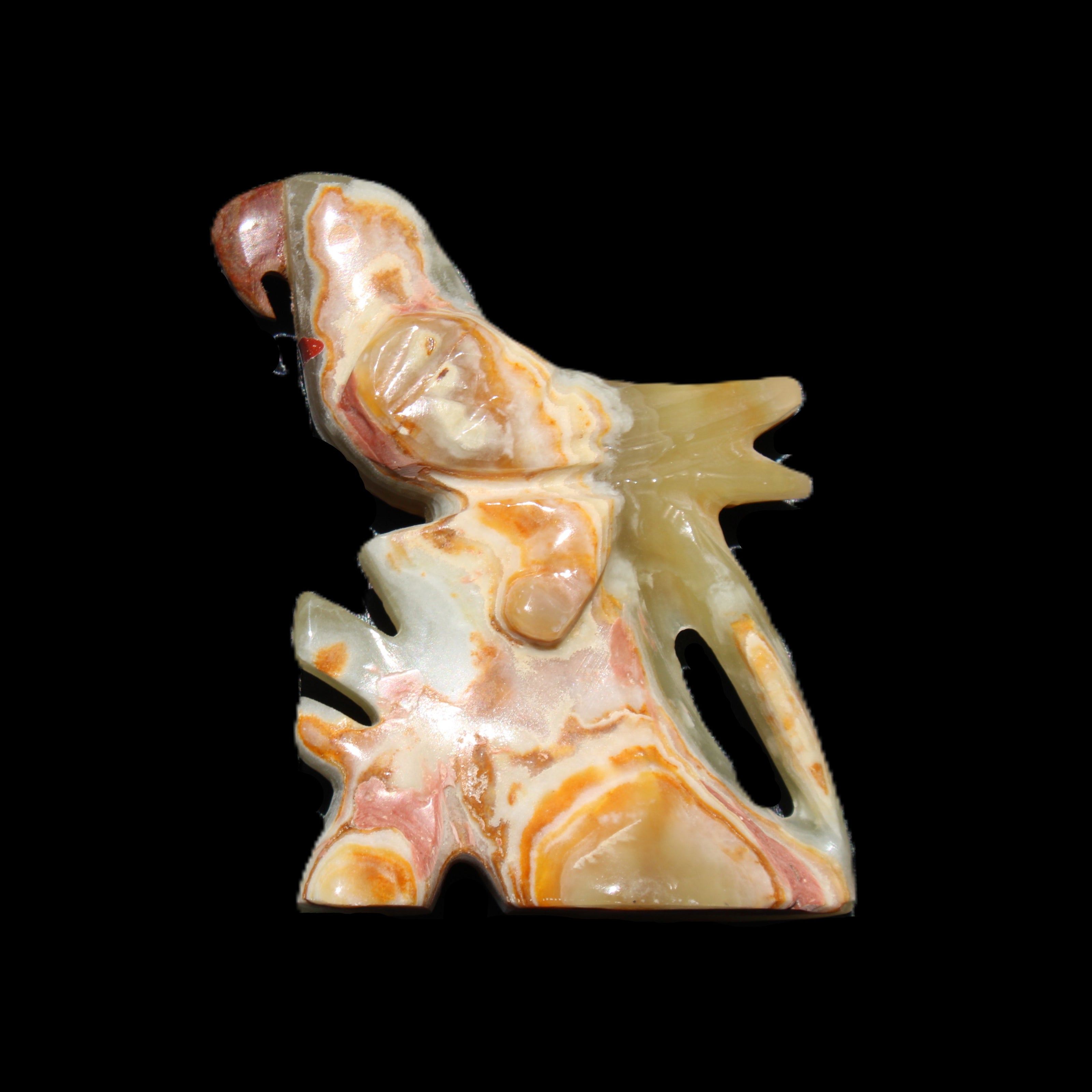 Afghan Jade bird hand-carved 106*81*35mm 291g in sunlight - Rocks and Things Store