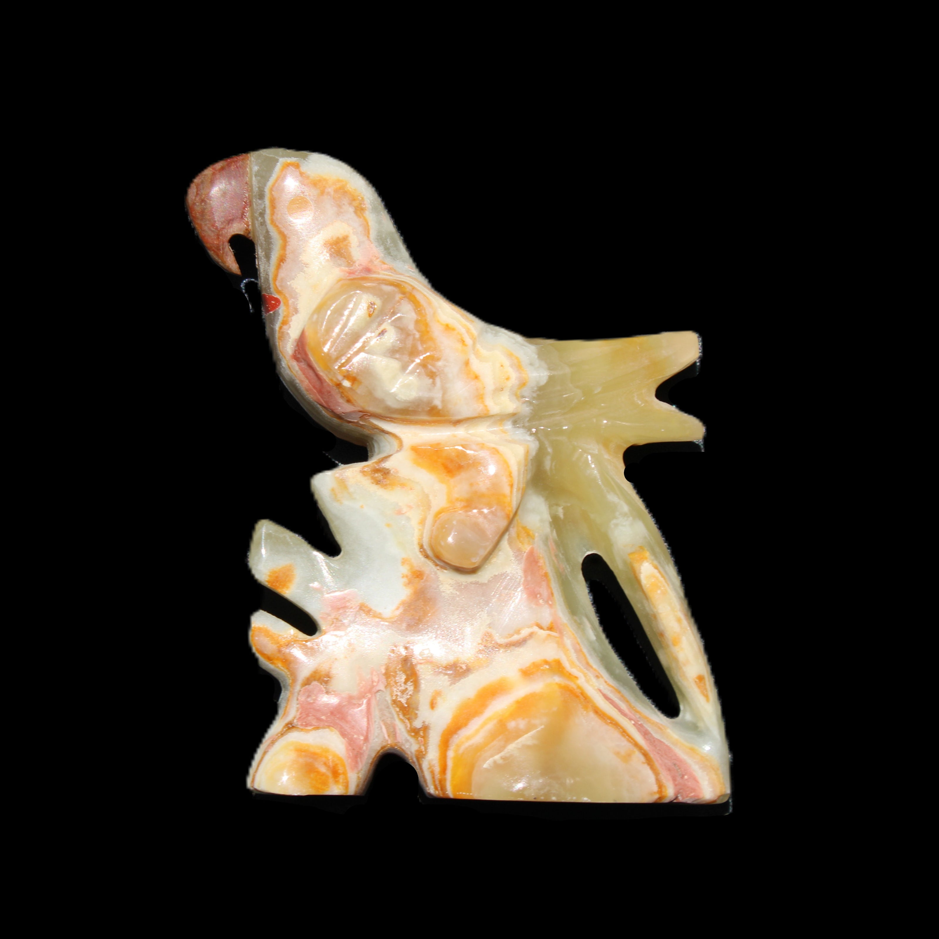 Afghan Jade bird hand-carved 106*81*35mm 291g in sunlight - Rocks and Things Store