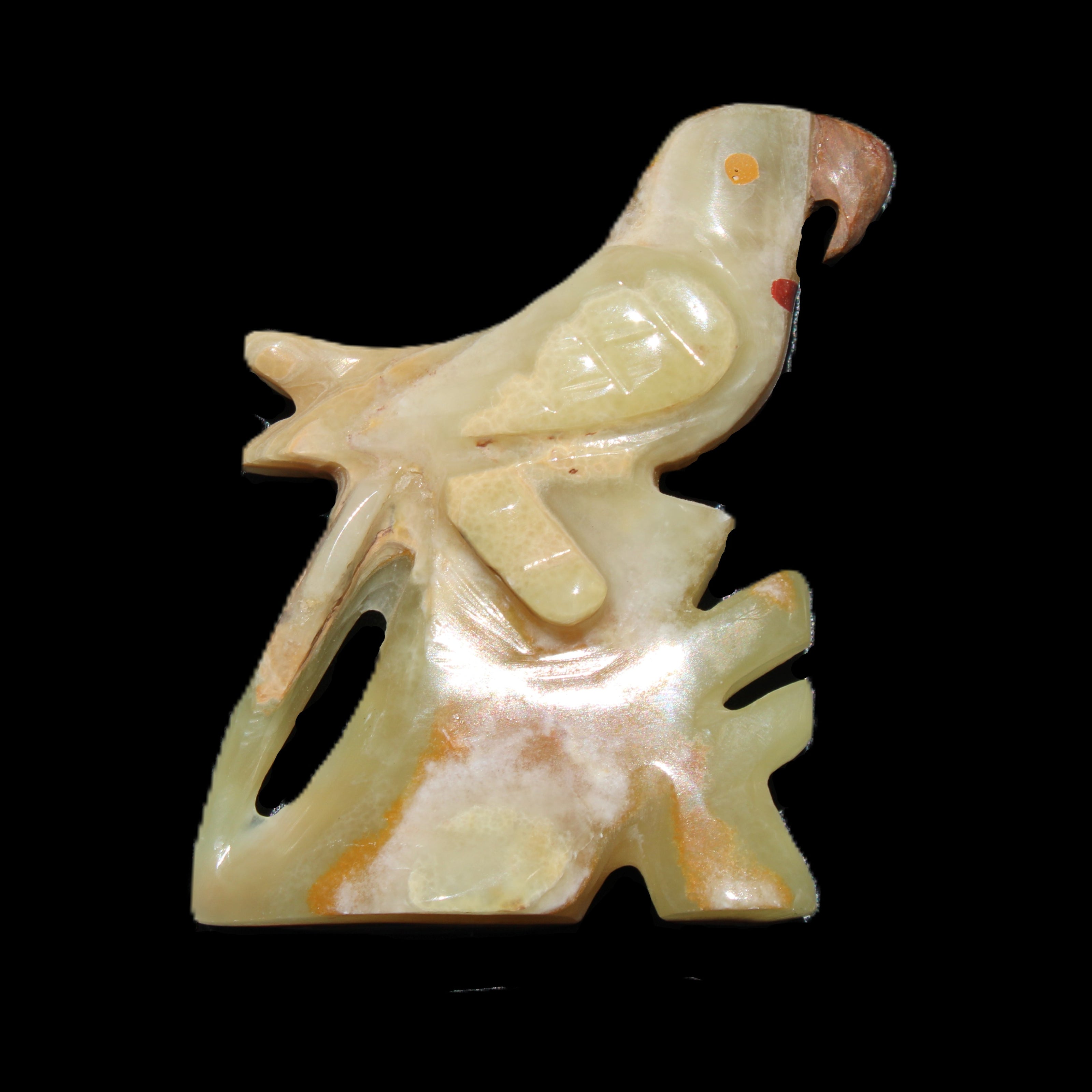 Afghan Jade bird hand-carved 106*81*35mm 291g in sunlight - Rocks and Things Store