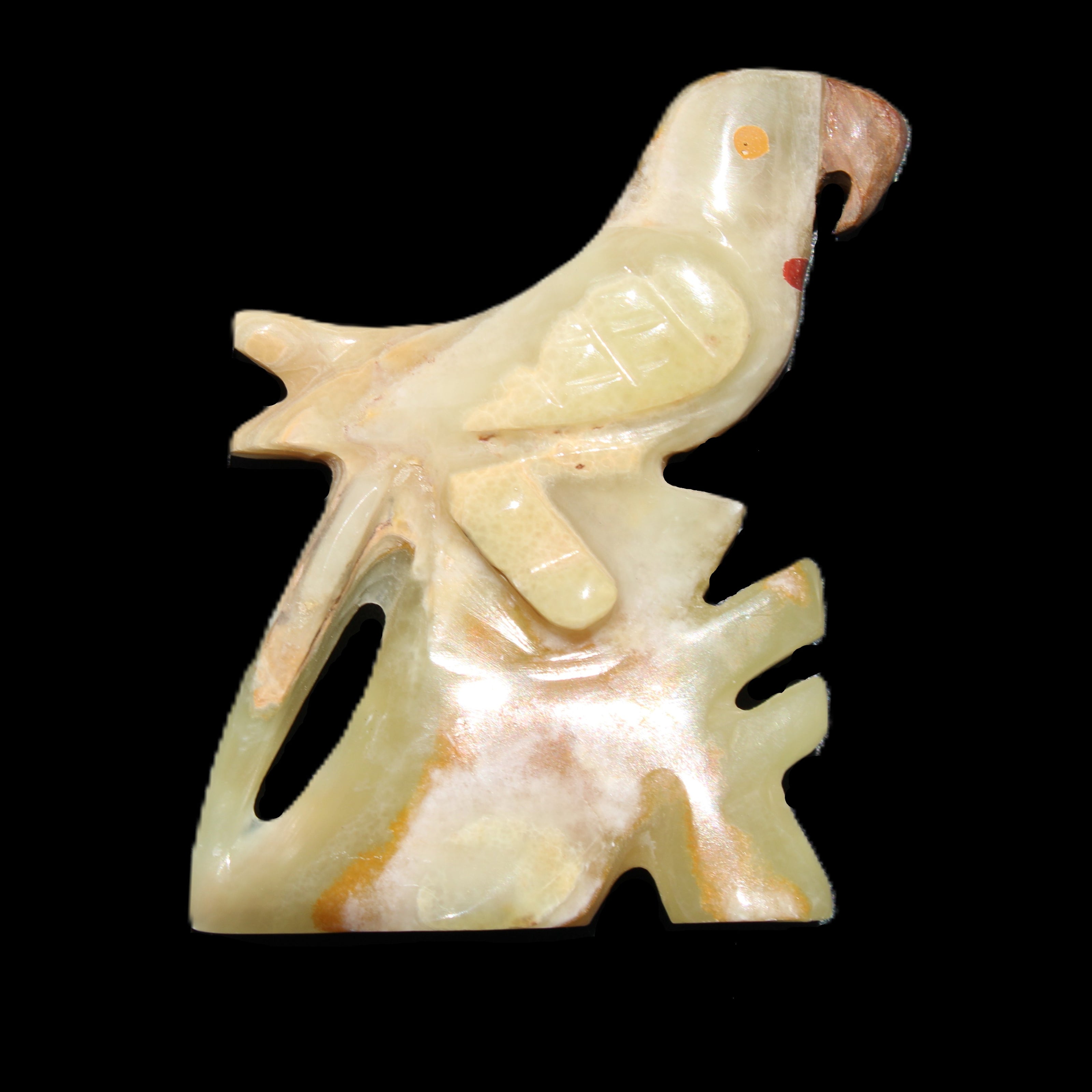 Afghan Jade bird hand-carved 106*81*35mm 291g in sunlight - Rocks and Things Store