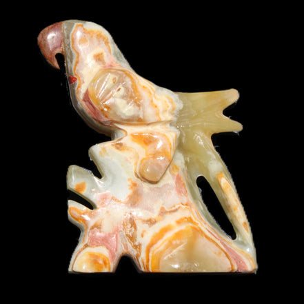 Afghan Jade bird hand-carved 106*81*35mm 291g in sunlight - Rocks and Things Store
