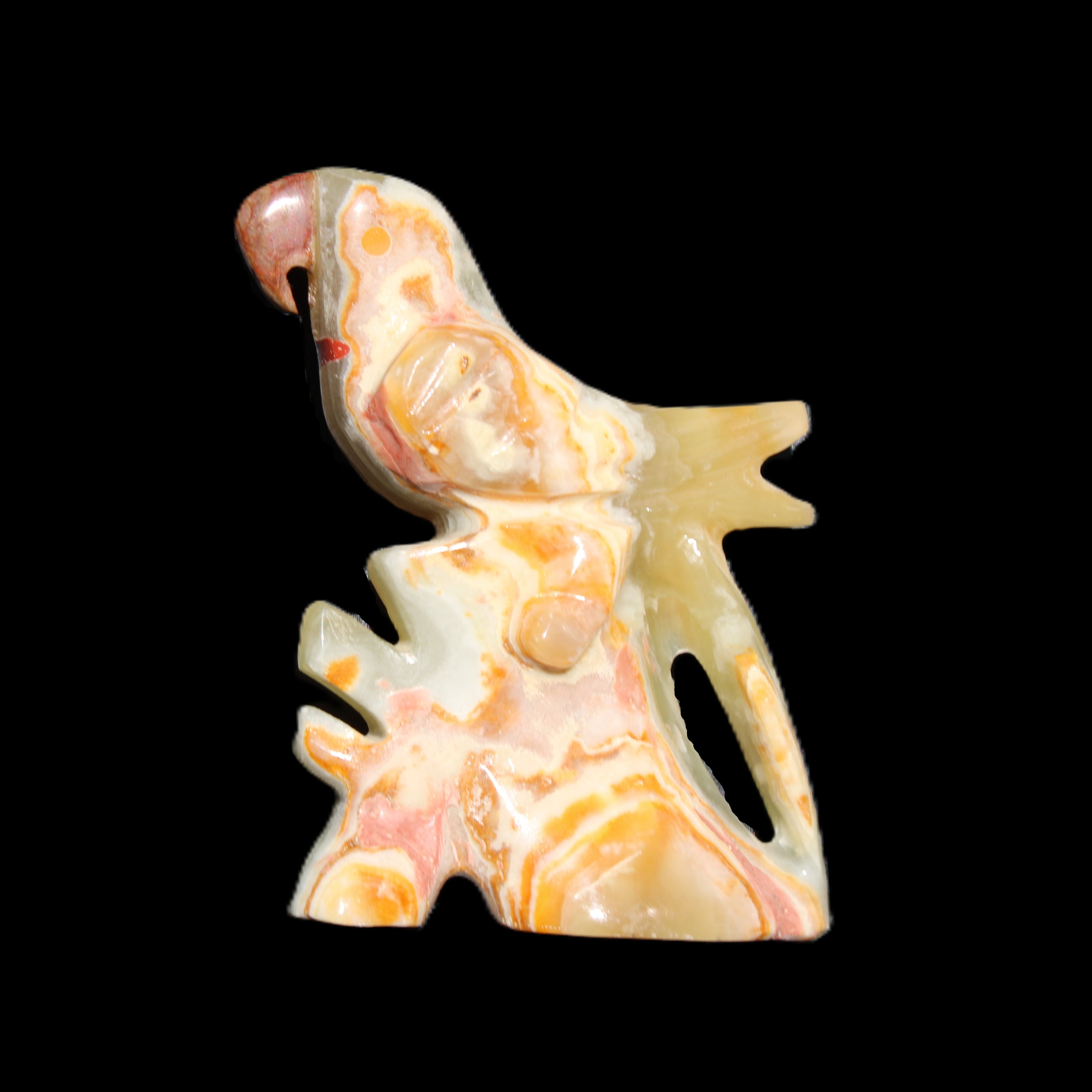 Afghan Jade bird hand-carved 106*81*35mm 291g in sunlight - Rocks and Things Store