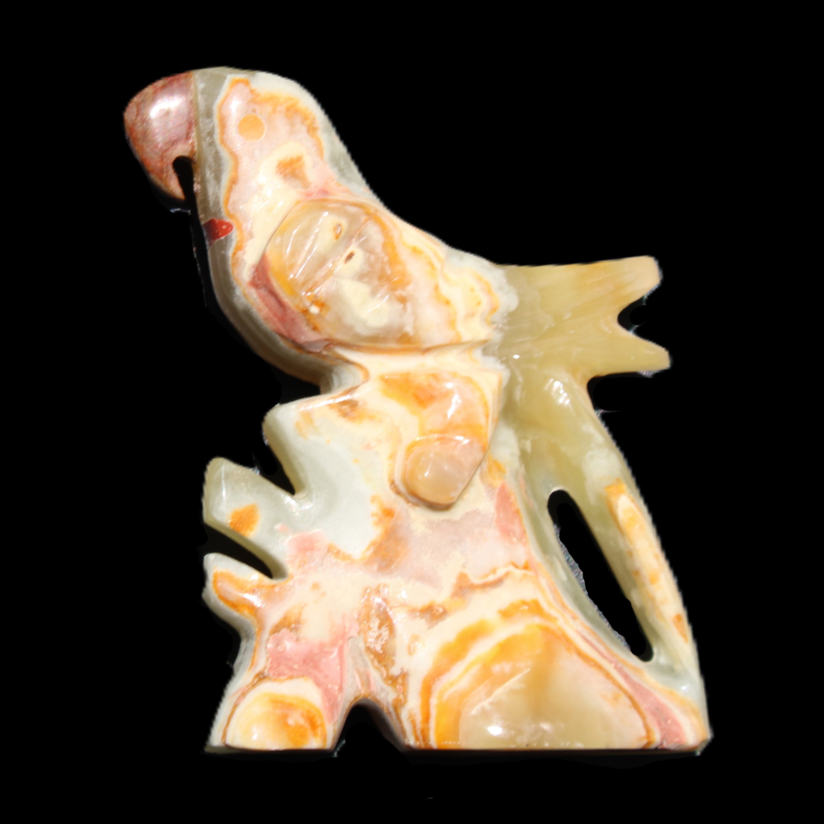 Afghan Jade bird hand-carved 106*81*35mm 291g in sunlight - Rocks and Things Store