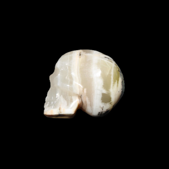 Afghan Jade skull hand-carved 55*48*33mm 168g in sunlight - Rocks and Things Store