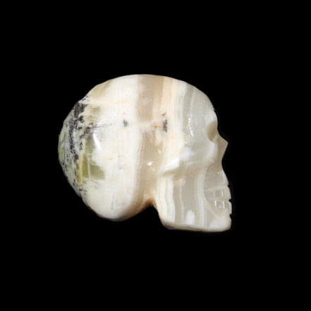 Afghan Jade skull hand-carved 55*48*33mm 168g in sunlight - Rocks and Things Store