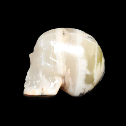 Afghan Jade skull hand-carved 55*48*33mm 168g in sunlight - Rocks and Things Store