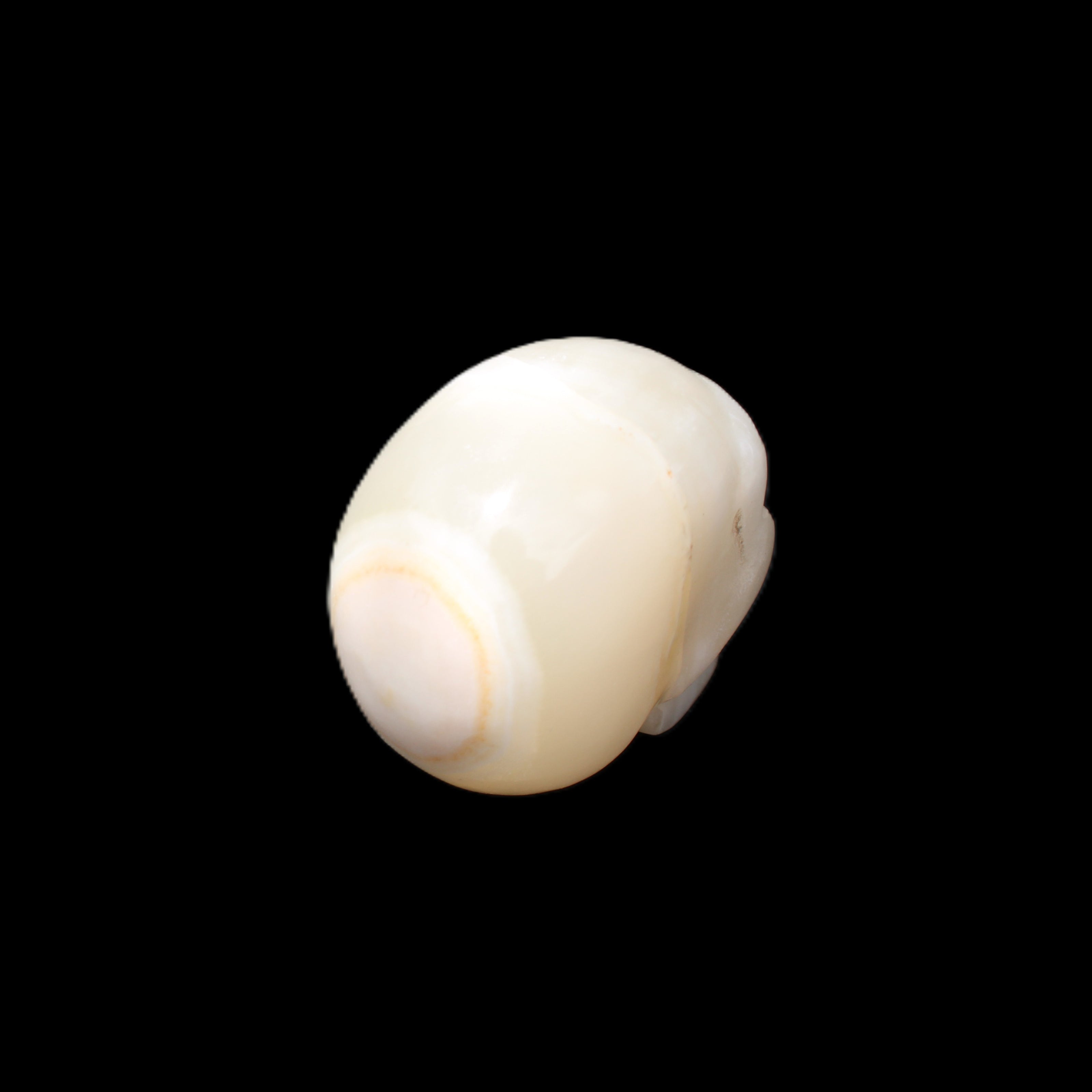 Afghan Jade skull hand-carved 55*48*33mm 172g in sunlight - Rocks and Things Store